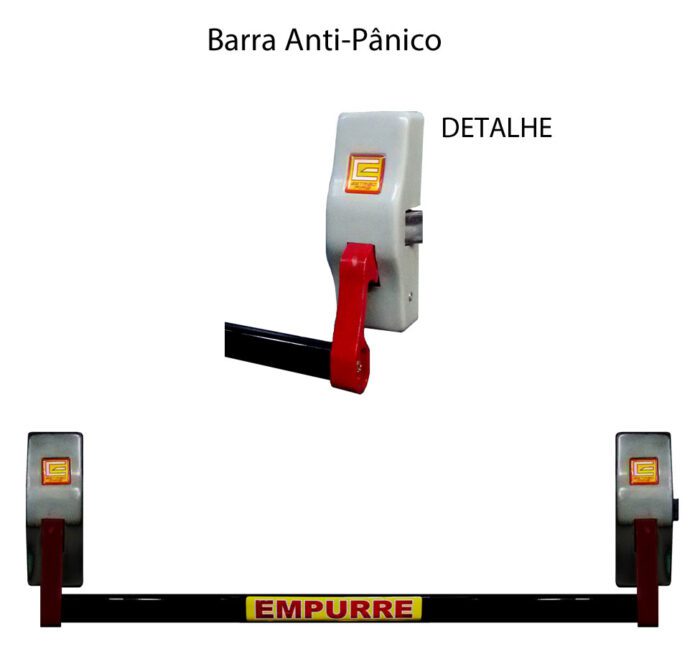 Barra anti-panico Estribofire preta